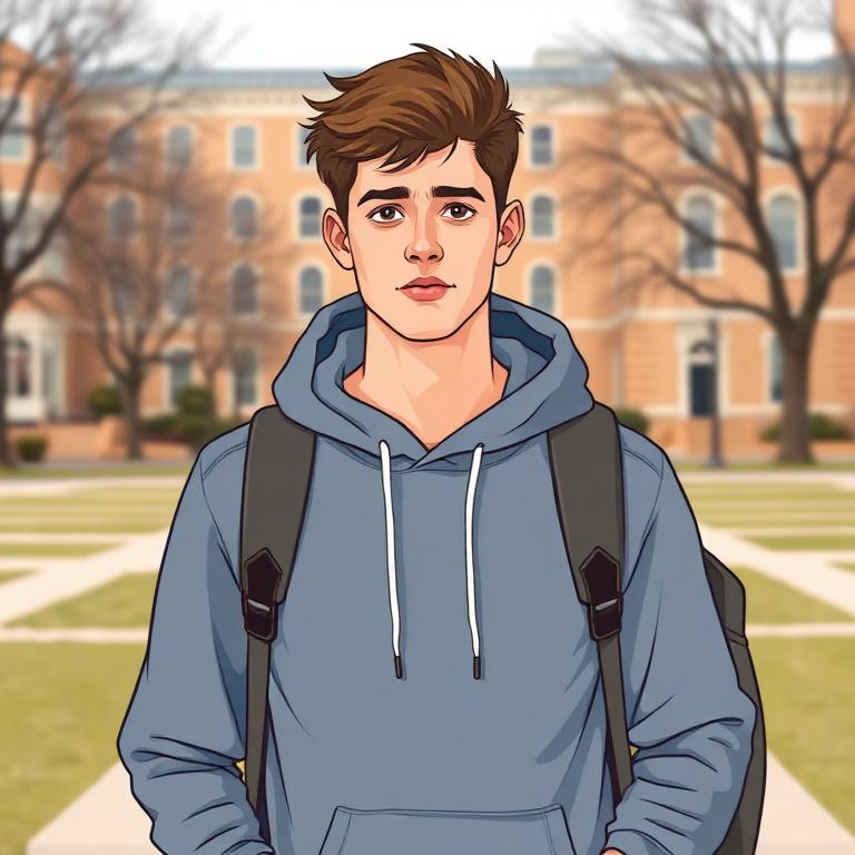 Illustrated portrait of Marcus, 21